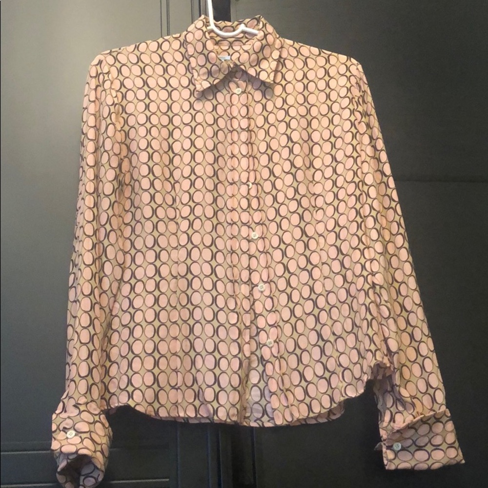 Malo 100-% silk long sleeve blouse size 40